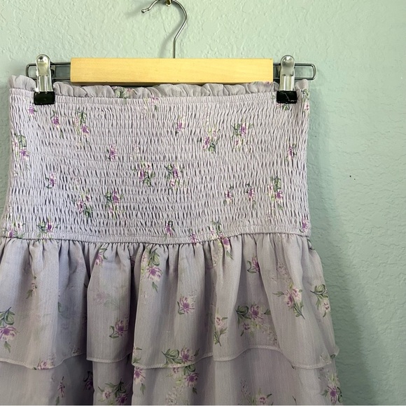 Revolve Storia Smocked Floral Mini Skirt - Picture 3 of 6